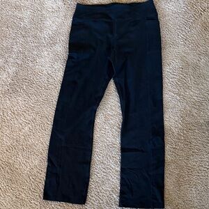 Betabrand Black Straight Leg pull on Pants elastic waist